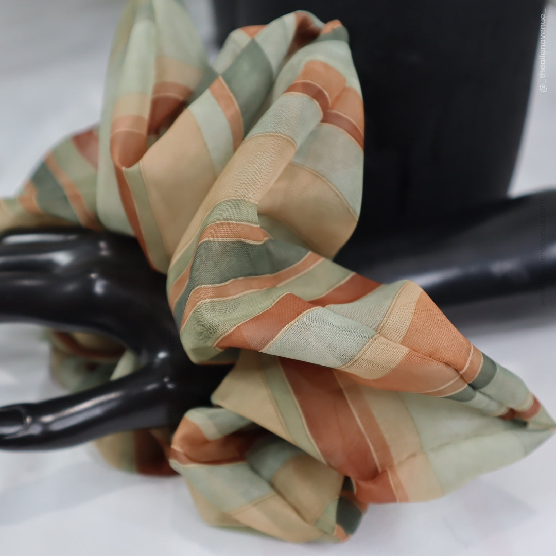 Earth Tone Silk Hair Scrunchie