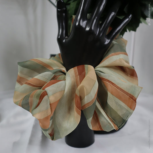 Earth Tone Silk Hair Scrunchie