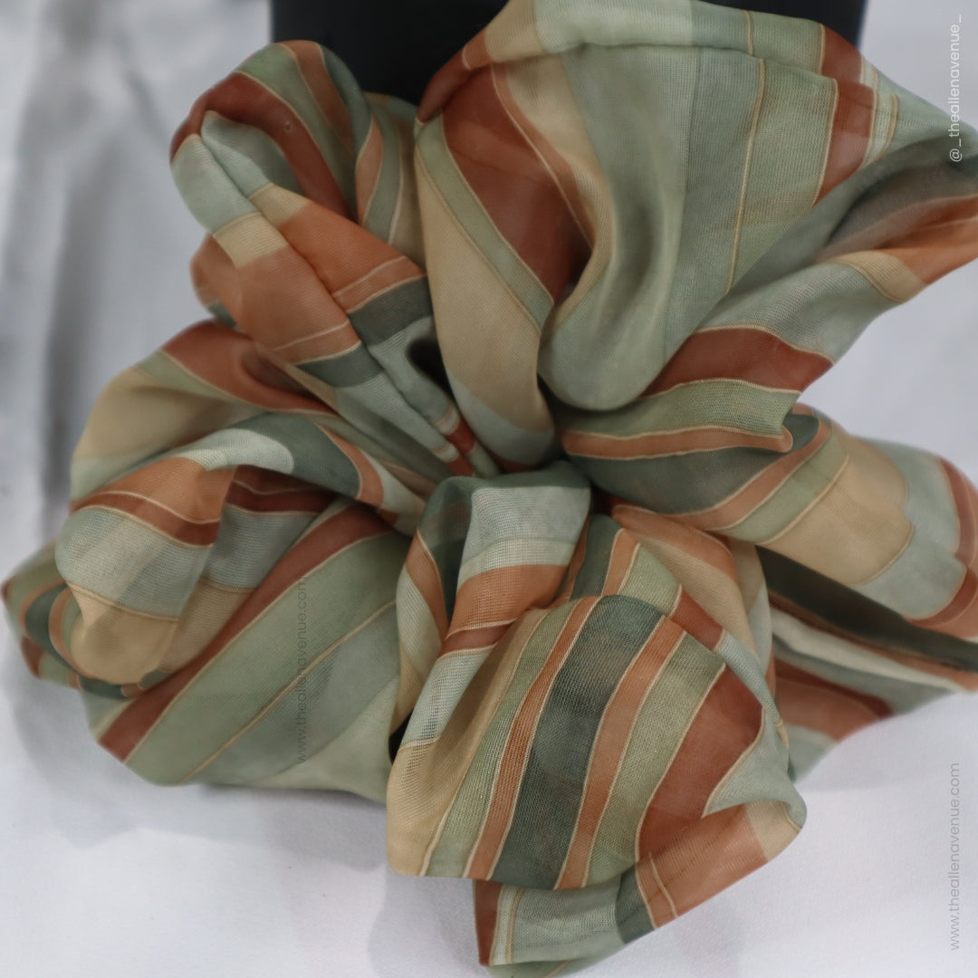 Earth Tone Silk Hair Scrunchie