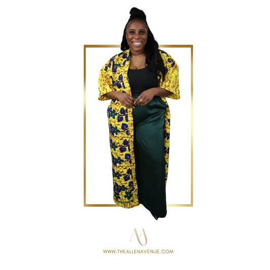 Yellow Zara Ankara Kimono