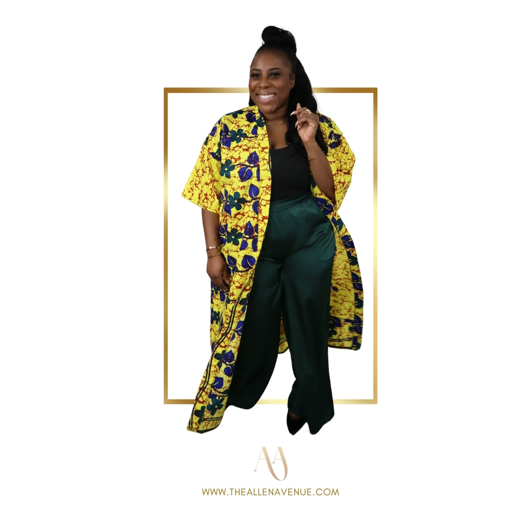 Yellow Zara Ankara Kimono