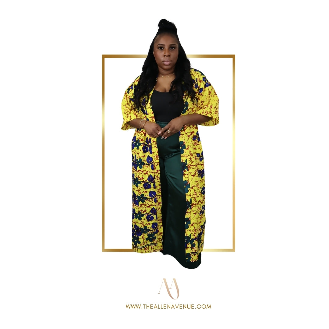 Yellow Zara Ankara Kimono